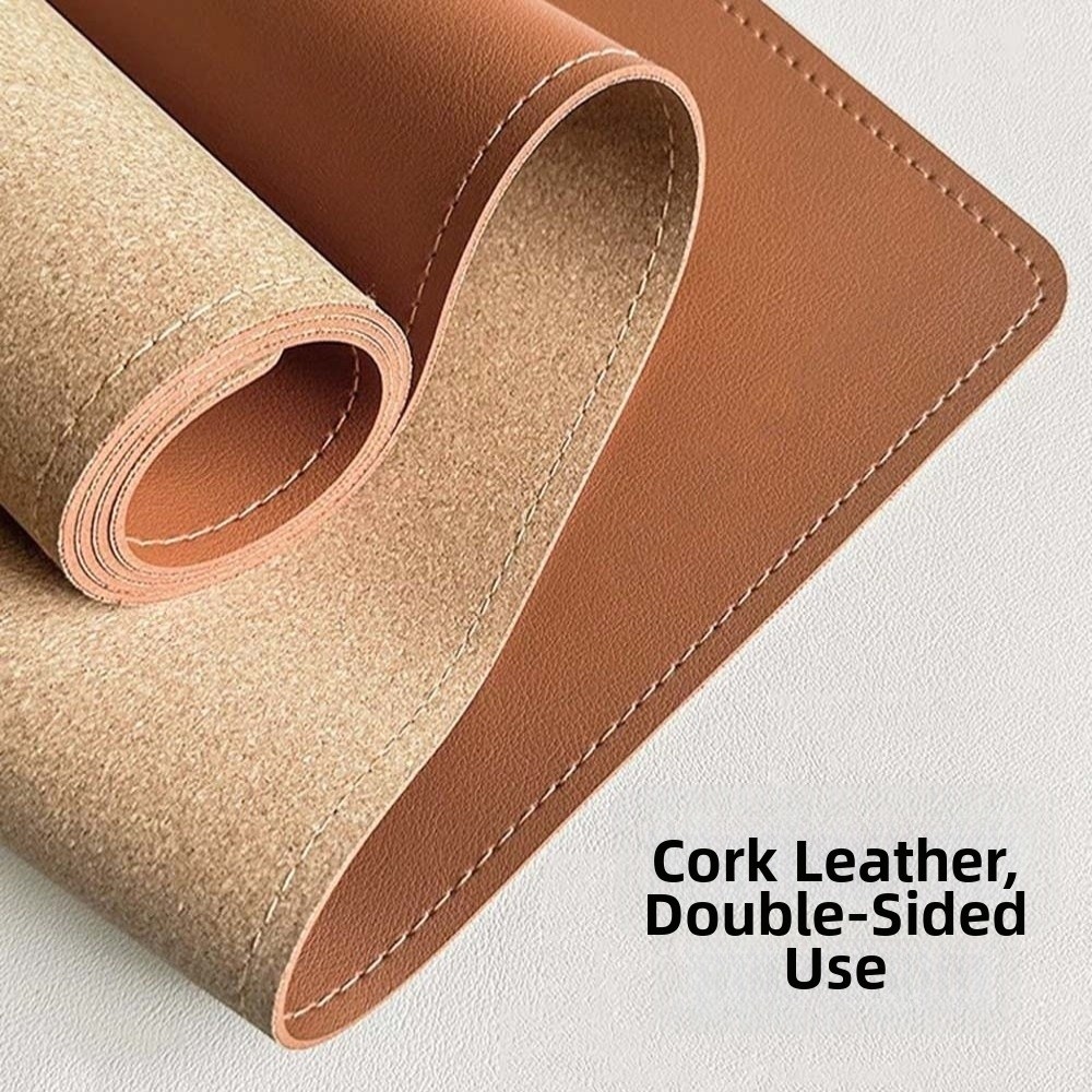 Leather Desk Pad - Schreibtischunterlage aus Leder, Schreibunterlage aus Kork,