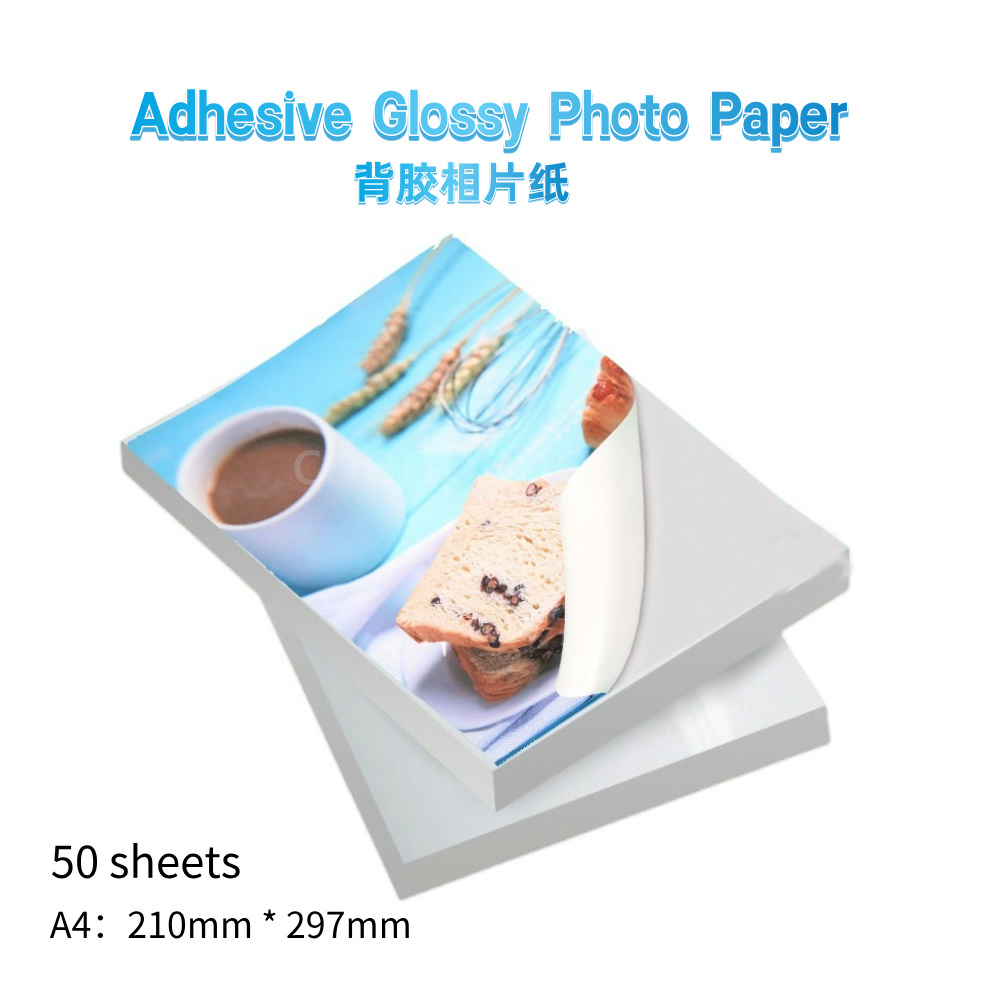 Ink Blotter Paper - Selbstklebendes Glänzendes Fotopapier A4 50 Blatt