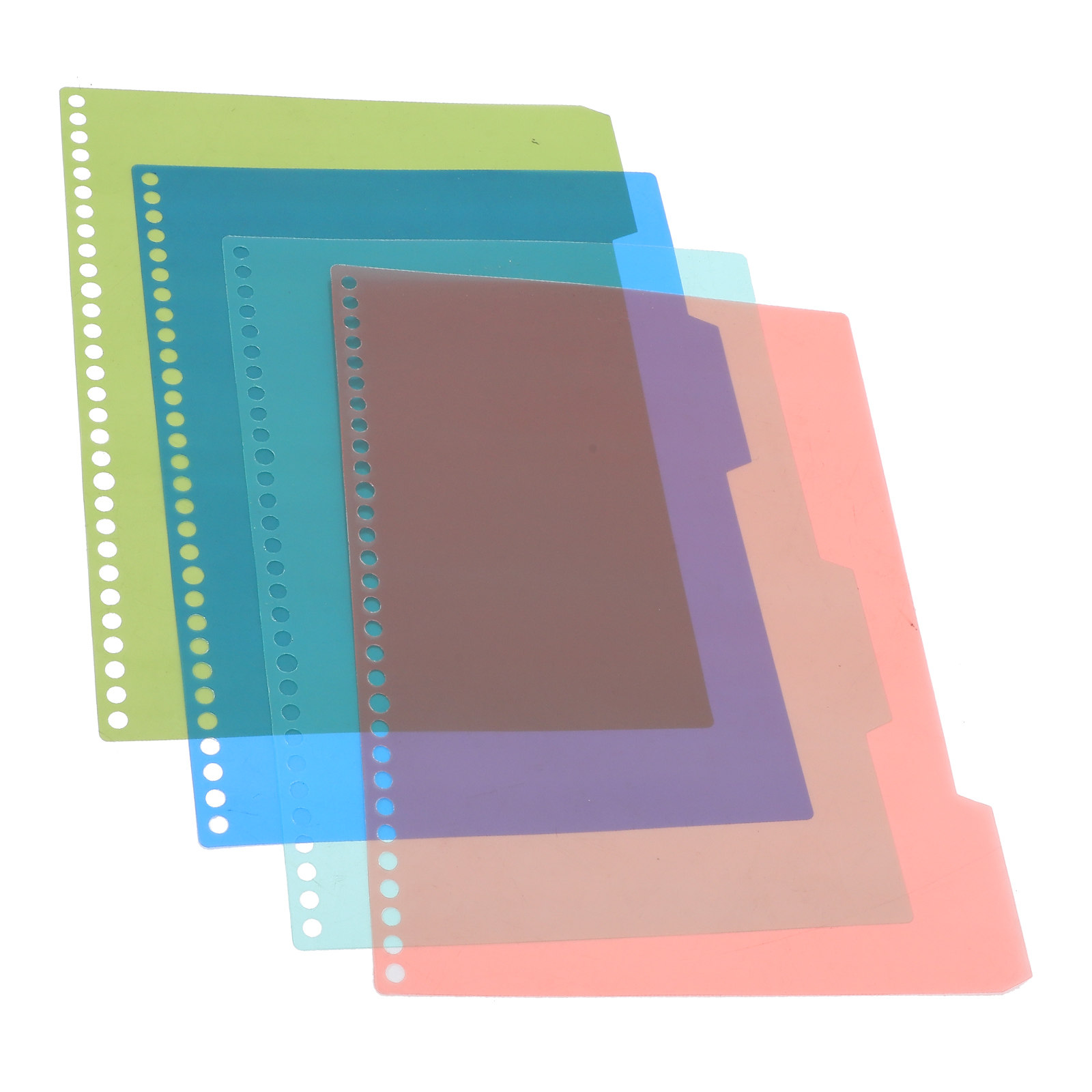 Tab Divider A4 - 4 Sets hochwertiger Kunststoff-Registerblätter und Trennblätter