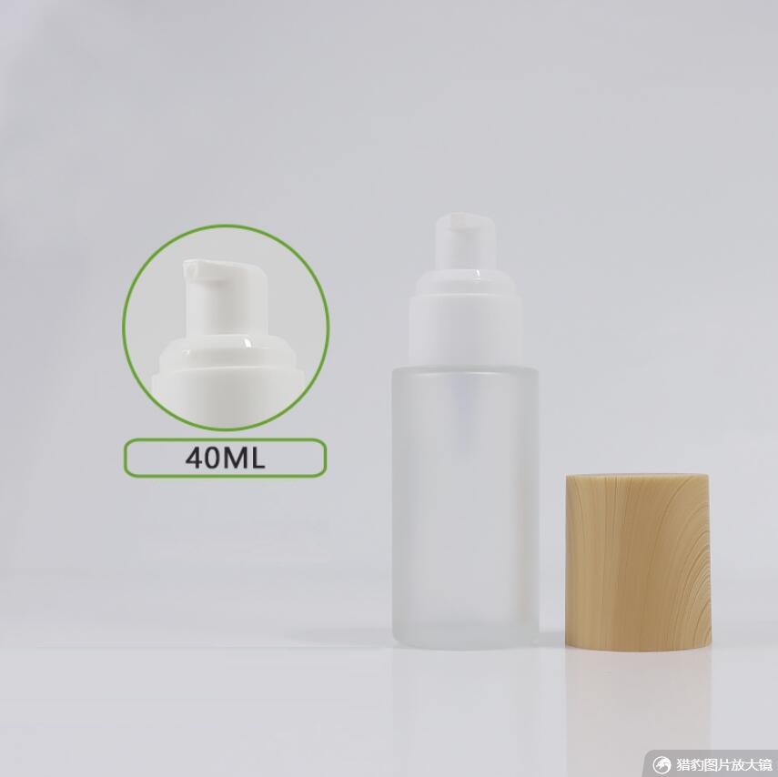 Gel Refill Pack - 40 ml mattierte/grüne/blaue Glasflasche mit Holzdeckel