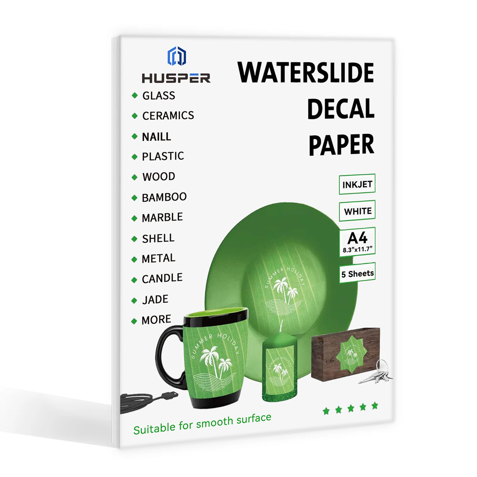 5 Blatt Wasserrutsch-Aufkleber – Ink Blotter Paper Bewertung und Preis