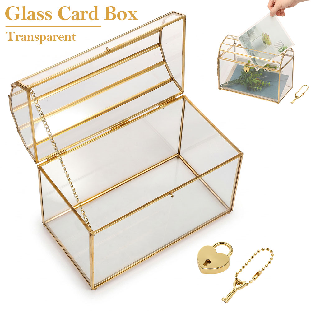 Glas-Hochzeitskartenbox, trans – Card Index Box Bewertung und Preis