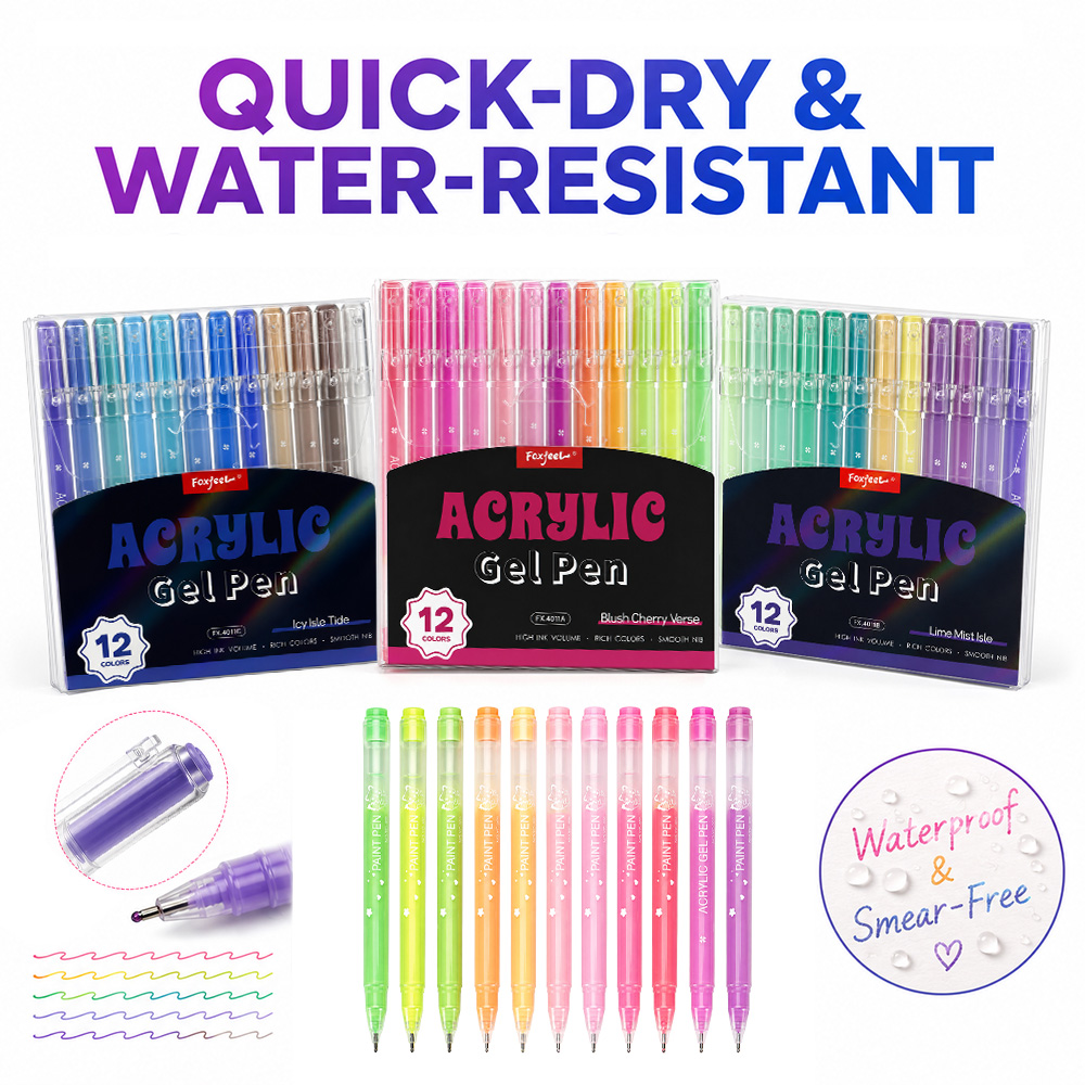 12 Farben Acryl-Gelstifte Set  – Correction Pen Fine Bewertung und Preis