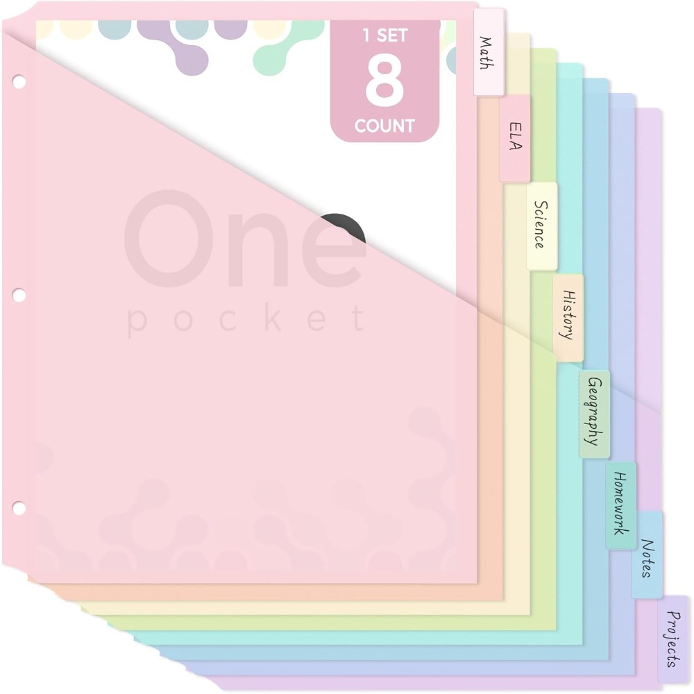 8 Stück A4 Pastell-Ordner-Tren – Tab Divider A4 Bewertung und Preis